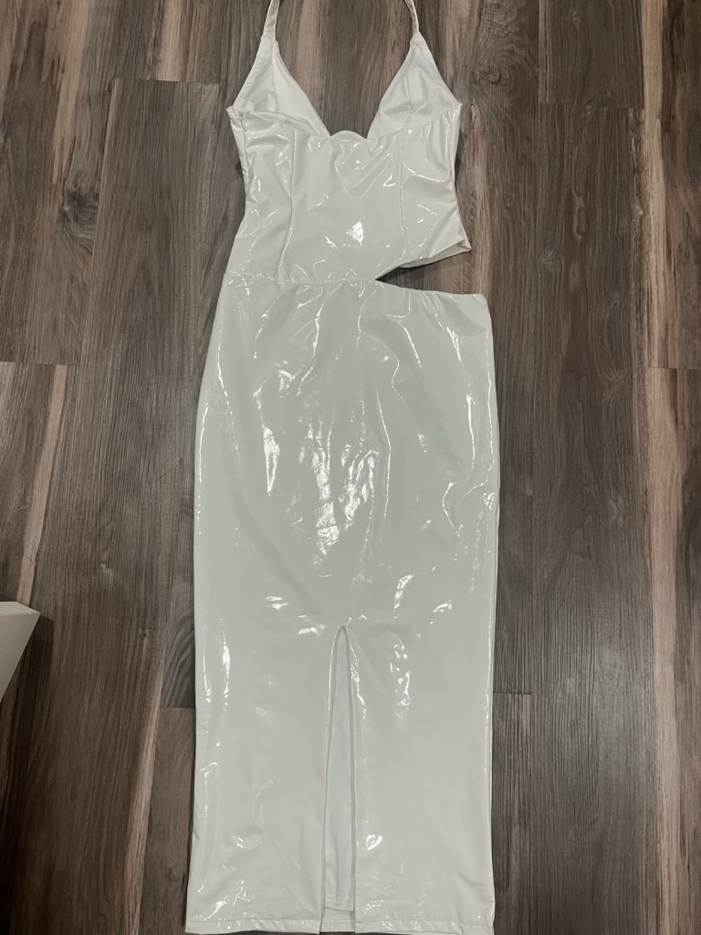 Fashion Nova White Cutout Halter Maxi Dress - Picture 2 of 2